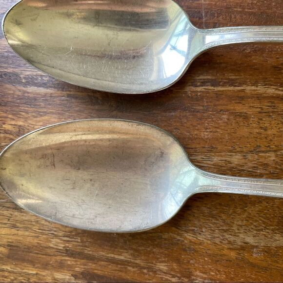 Vintage 1927 R C Co Orleans Set of 3 Dinner Spoons - Picture 4 of 11